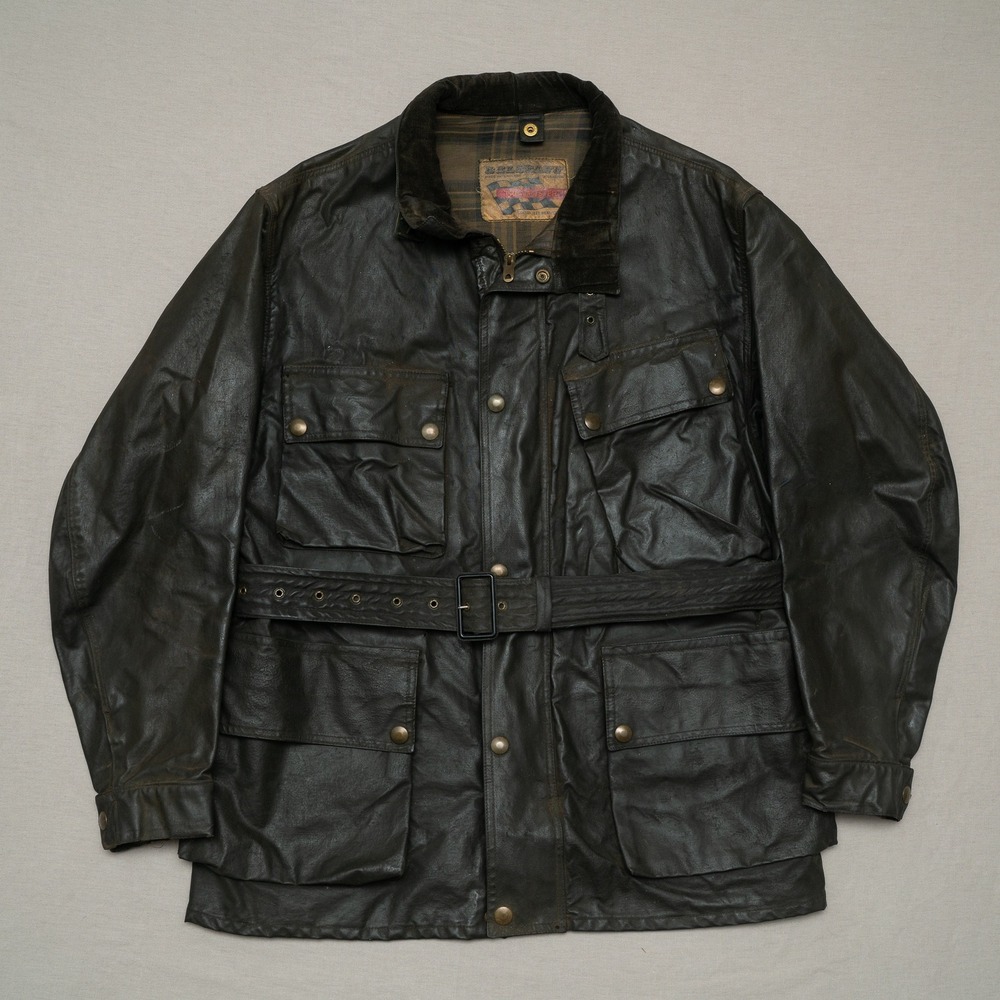 Vintage 50s Belstaff Trialmaster Waxed Canvas Lined Jacket & Pants Set